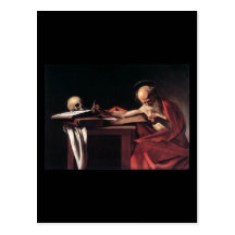 Caravaggio St Jerome Vykort