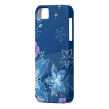 Carcasa iPhone 5 modelo flores azul iPhone 5 Carcasas