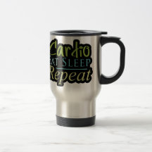 Cardio äta den inspirera konditionen för sömnrepet kaffe mugg