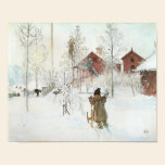 Carl Larsson - bekläda gården och tvättahuset affischer