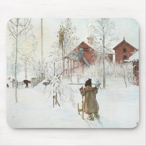 Carl Larsson - bekläda gården och tvättahuset Mus Mattor