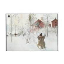 Carl Larsson beklär gården och tvättar huset