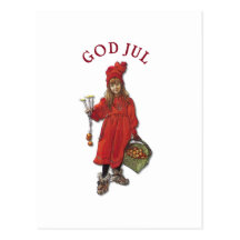 Carl Larsson: Brita gud Jul Vykort