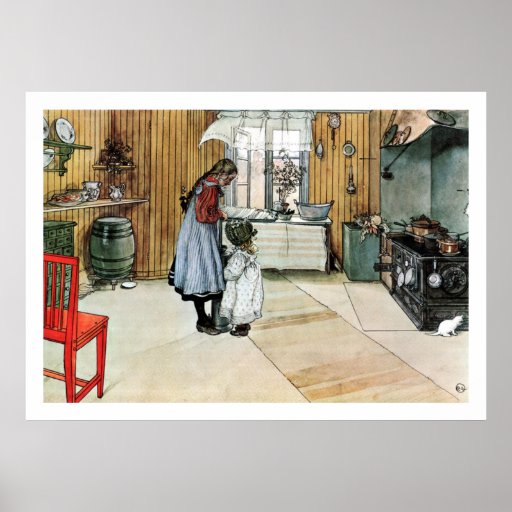 Carl Larsson i kökkonsttrycket Affischer