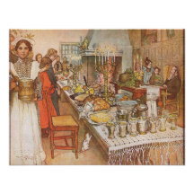 Carl Larsson: Julafton Inbjudningskort