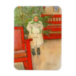 Carl Larsson julflicka med vintermuffen Flexibla Magneter