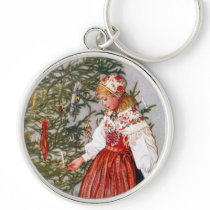 Carl Larsson julgrannyckelring Keychain