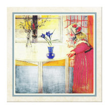 Carl Larsson Lilianna och krokusen Canvasdukar Med Gallerikvalitet