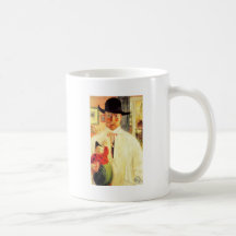 Carl Larsson med leksakclownen Kaffe Koppar