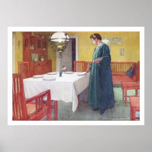Carl Larsson skolar lunchkonsttrycket Print