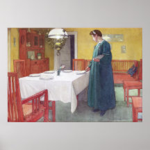 Carl Larsson skolar trycket för lunchkonstaffische