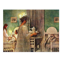 Carl Larsson St Lucia dagjul i sverige Vykort