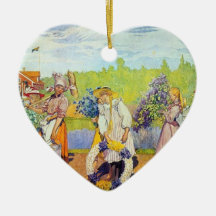 Carl Larsson - yttersidasommarvind blåser Julgransdekorationer
