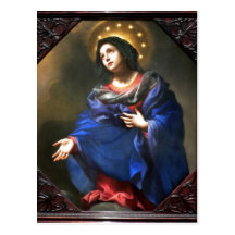 Carlo Dolci, italien, Madonna 1616-1686 i härlighe Vykort