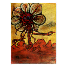 Carnivorous daisy vykort