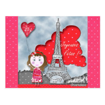 carte postale joyeuses fêtes noel paris vintage