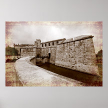 Castillo de la Verklig Fuerza, Havana, Kuba Affischer