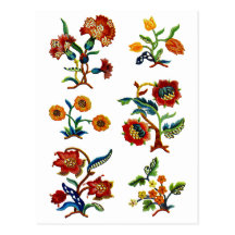 Castlemane Jacobean broderi Vykort