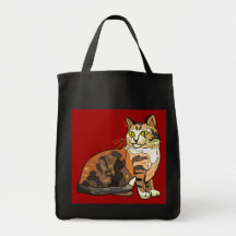 Cat Art Grocery Bag
