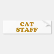 cat staff auto sticker