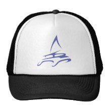 Catamaran i Swishteckningstil Trucker Kepsar