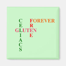Celiacs Gluten frigör för evigt Magneter För Kylskåp