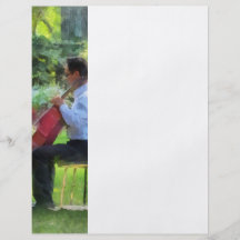 Cellist i trädgården flygblad