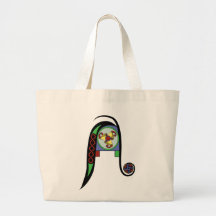 Celtic Monogram A Tote Bags