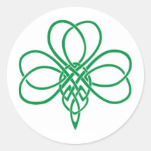 Celtic Shamrock Rund Klistermärke