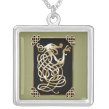 Celtic varg - svart anpassningsbar halsband