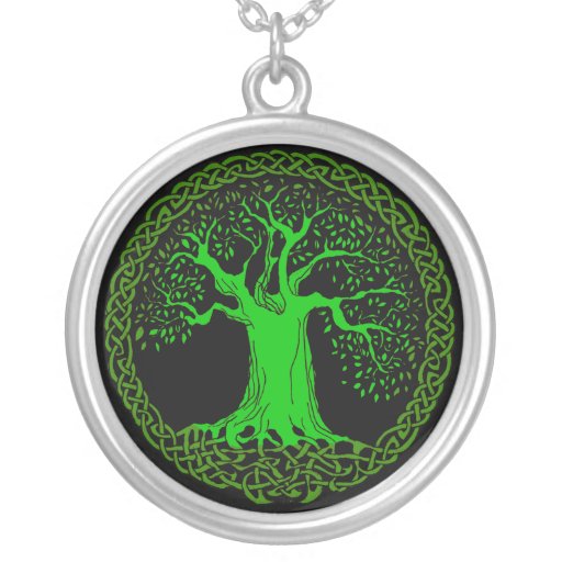 Celtic vishetträd personliga halsband
