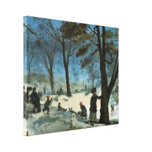Central Park i vintern, 1905 Kanvasdukar Med Gallerikvalitet