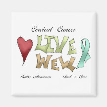 Cervical cancermedvetenhet kylskåps magneter