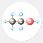 CH3CH2OH Alkohol alcohole Runder Sticker