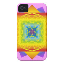 chakraen färgar 2 rosor. Sakral geometri iPhone 4 Case-Mate Fodraler