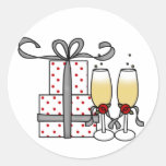 Champagne och gåvaklistermärke