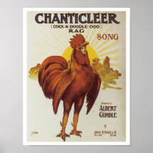 Chanticleervintagesongbooken täcker affischer