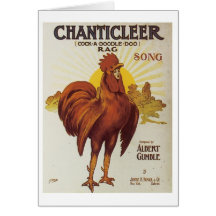 Chanticleervintagesongbooken täcker hälsnings kort