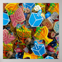 Chanukah menoror, Dreidels, Gelt Posters