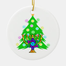 Chanukkah och jul julgransdekoration