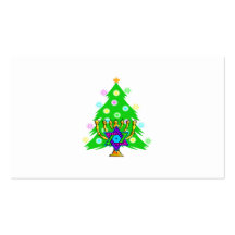 Chanukkah och jul visitkort mall