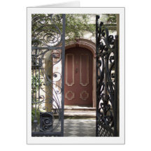 Charleston dörr hälsnings kort