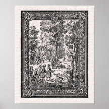 Chasse D'Oudry - en jaktväggTapestry Print