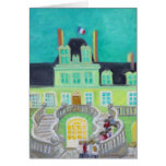 Chateau de Fontainebleau Fantasi Hälsningskort