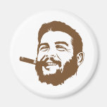 Che Guevara med cigarrporträttmagneten Magneter För Kylskåp