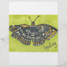 Checkerspot fjäril custom flyer
