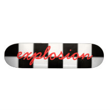 cheekered explosion skate deck