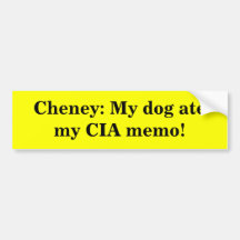 Cheney: Min hund åt min CIA-memo! Bildekal