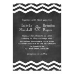 Chevron Chalkboard Wedding Invitation