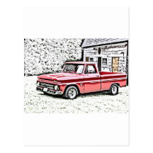 Chevy lastbil vykort